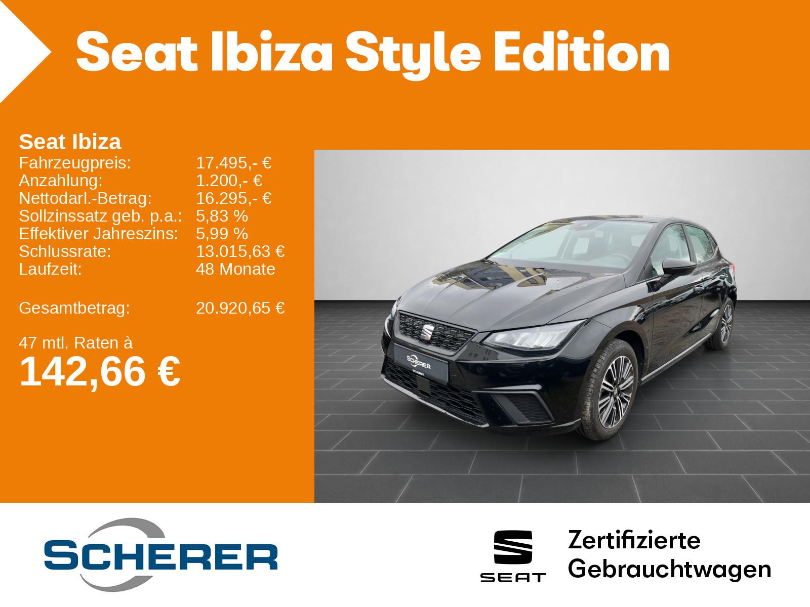 Seat Ibiza Style 1.0 TSI EPH*SHZ*CARPLAY*RS uvm...