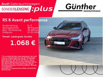 Audi Leasingangebot: Audi RS 6 Avant performance +WINTERRÄD+AHK+INDIVIDUAL