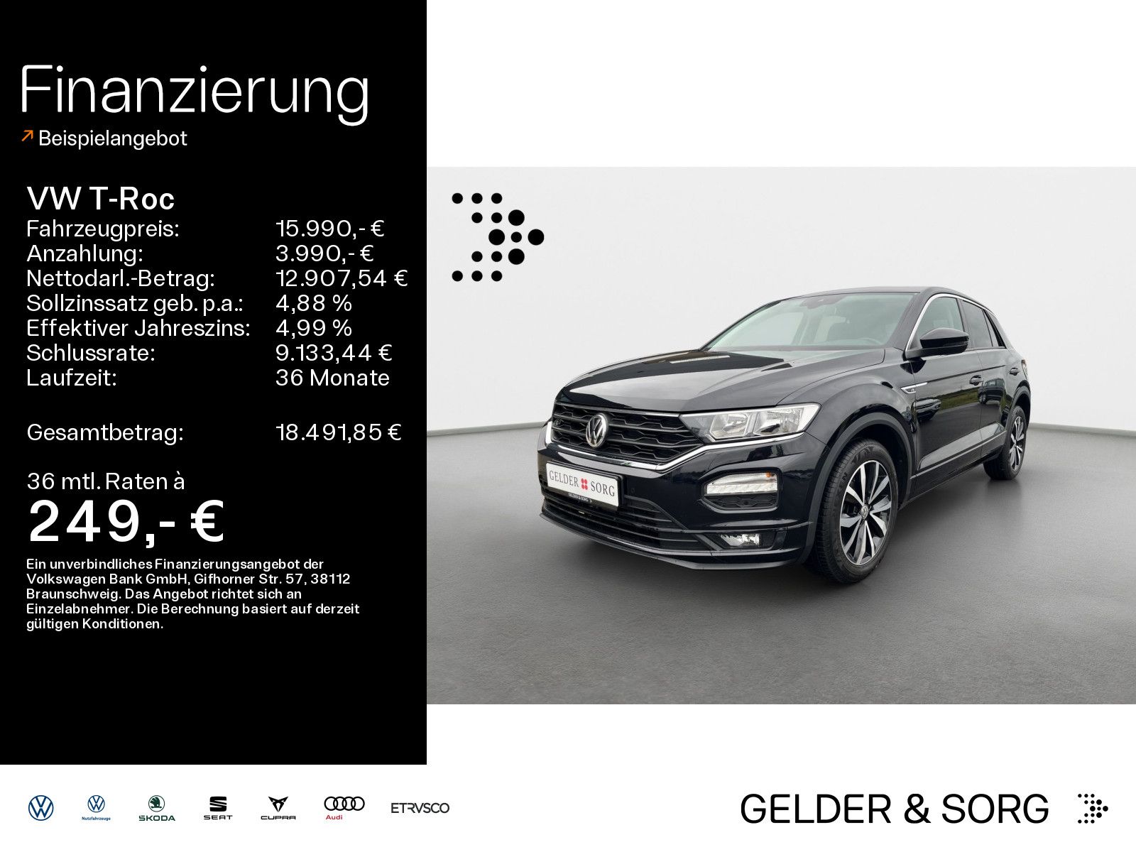 VW T-Roc 1.0 TSI R-Line Beats*ACC*Navi*Connect*17Z*