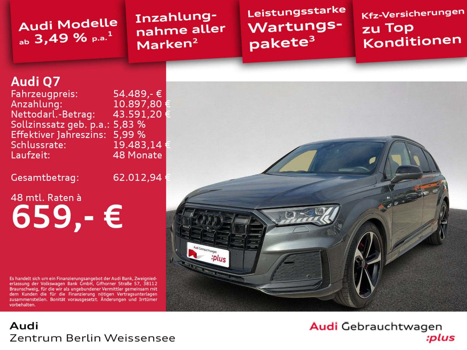 Audi Q7 50 TDI TIP-TRO*QUA*COMPETITION*AHK*STHZG*PANO imagem 2