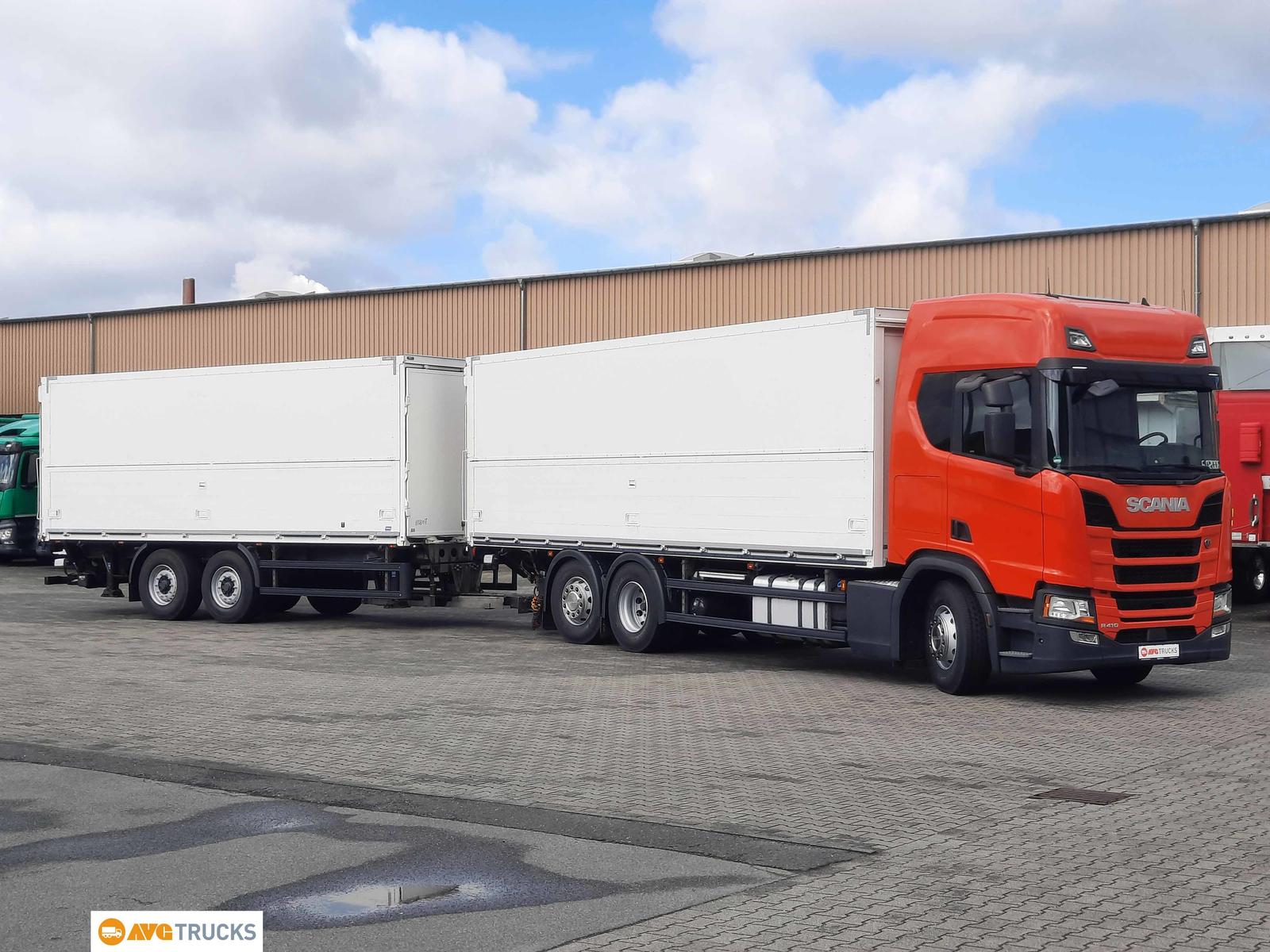 Scania R 410 Durchlade-Kofferzug 2xLBW Lenkachse Retard