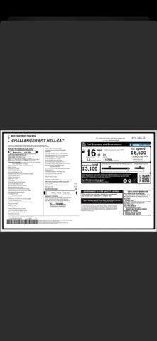 Dodge Challenger Hellcat aus Sammlung Schalter 1970KM!