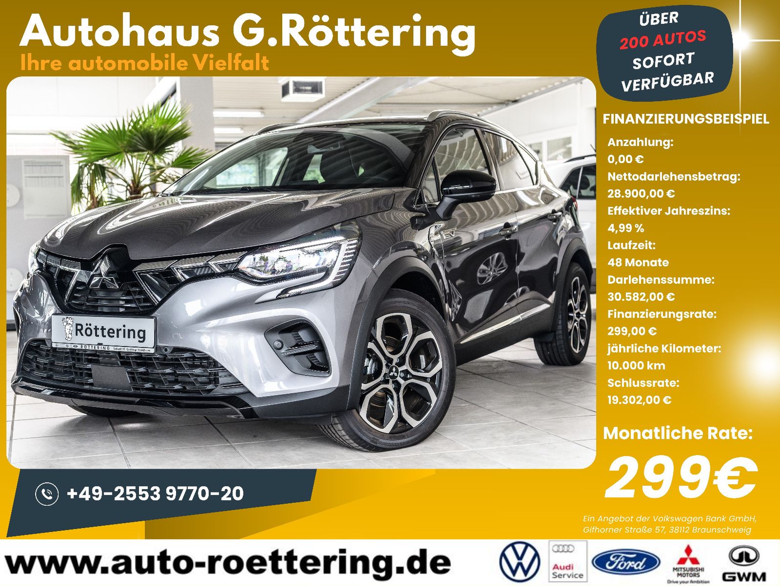 Fahrzeugabbildung Mitsubishi ASX 1.6 Intro Edition PHEV +LED+RFK+NAVI+SHZ+