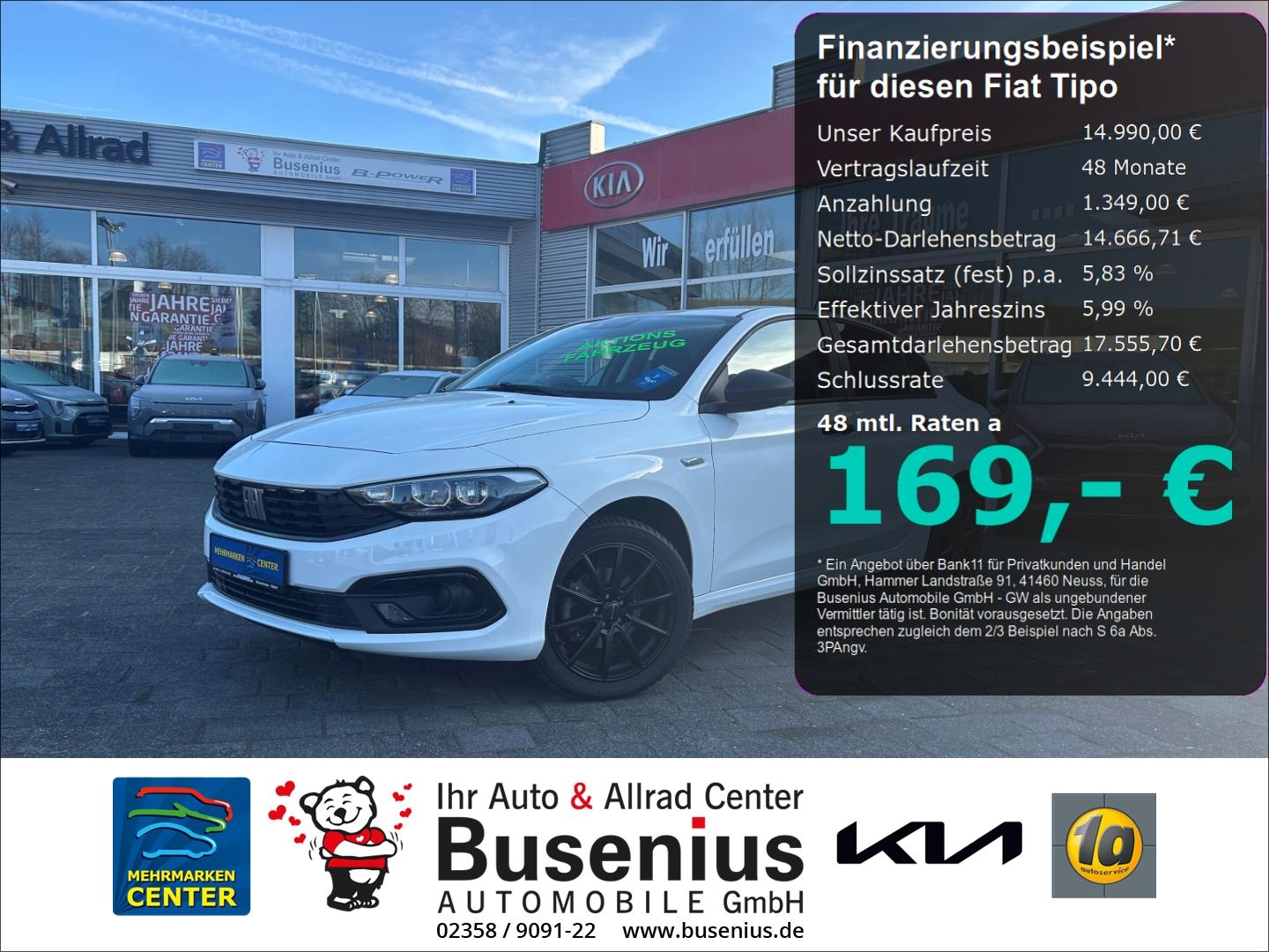Fiat Tipo 1.0 TSI City Life+Android+DAB+LED+Klimaaut+