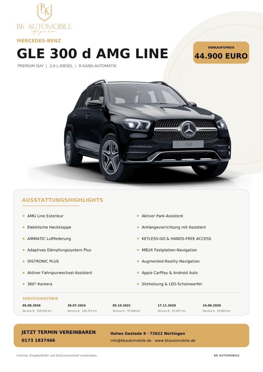 Mercedes-Benz GLE 300d|4Matic|AMG|AIR|KEYGO|DIS+|360°|