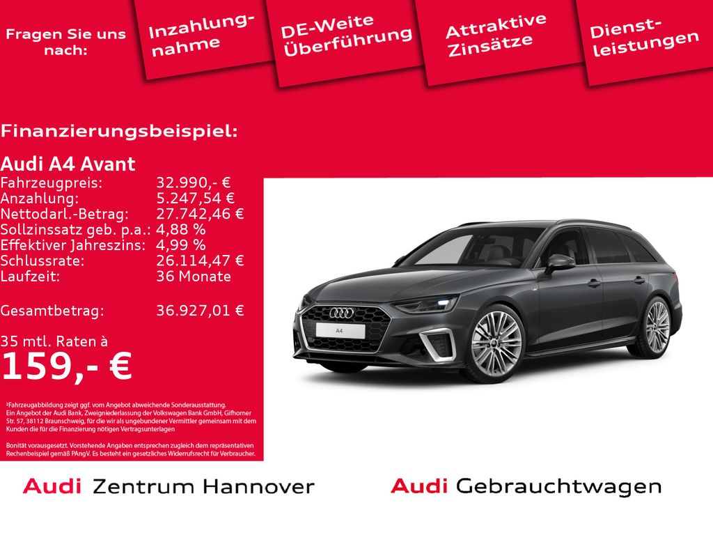 A4 Avant S line 40 TFSI virtual DAB B&O