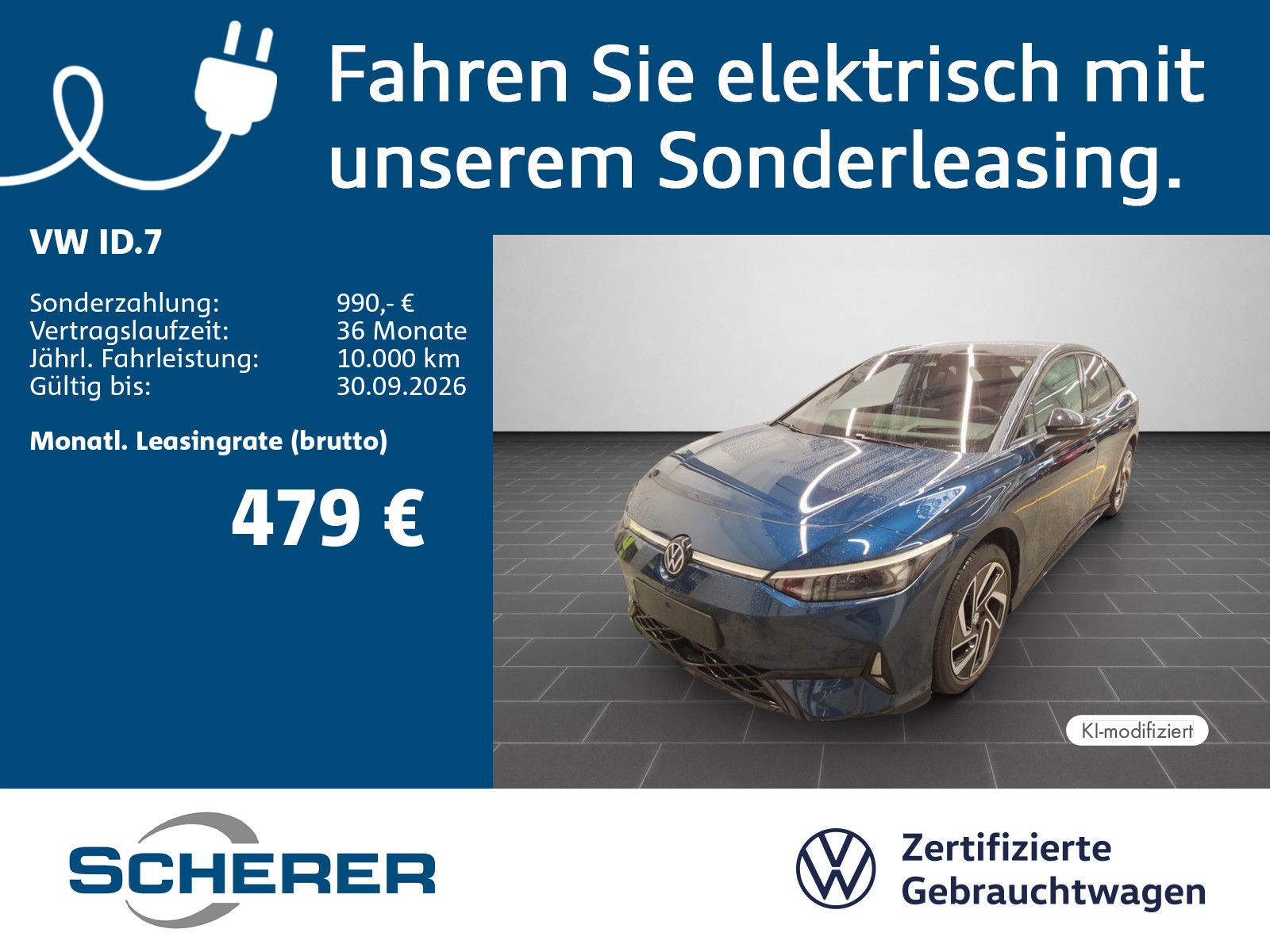 Volkswagen ID.7 GTX 4MOTION 86 kWh | SOH 99% | 360° | AHK |