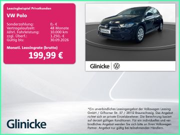 Volkswagen Leasingangebot: Volkswagen Polo Life 1,0 l TSI Automatik Kamera Allwetter
