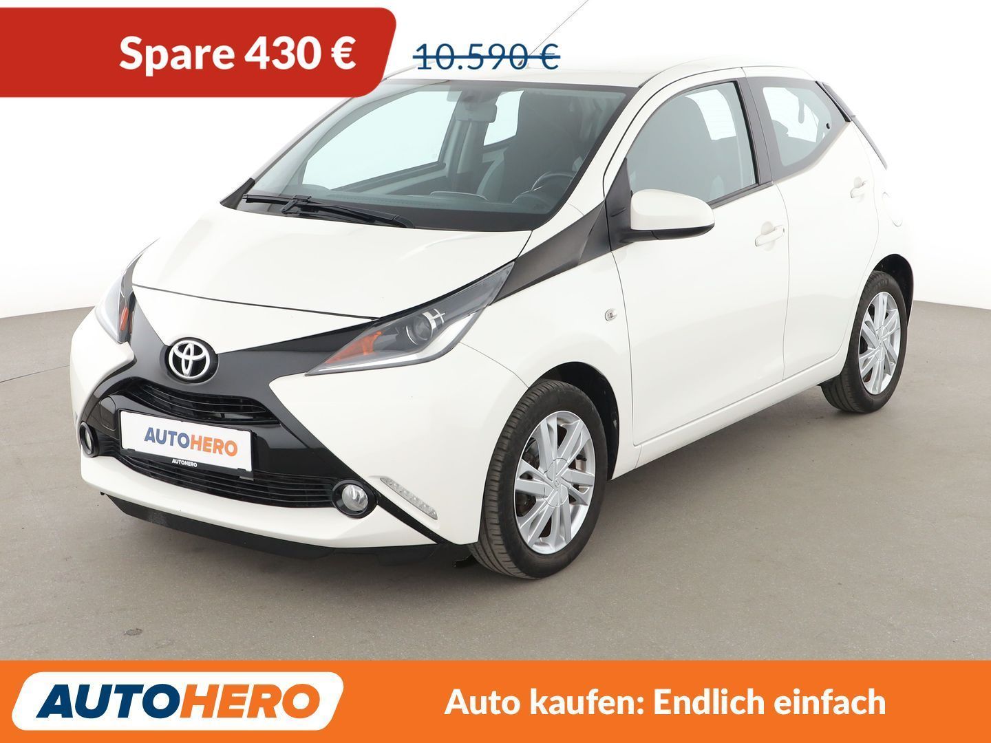 Toyota Aygo (X) 2017, 1.0 benzīns, Automāts, Sedans, Balts — Latvijā