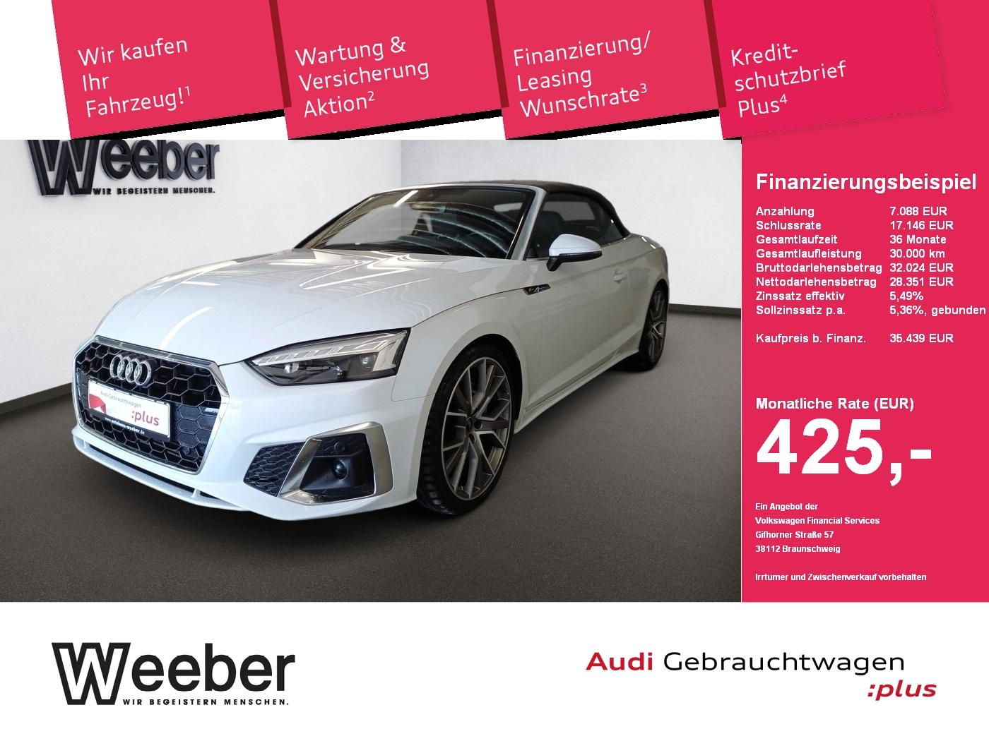 Audi A5 Cabriolet S line MATRIX*NAVI*KAMERA*B&O*20ZOL
