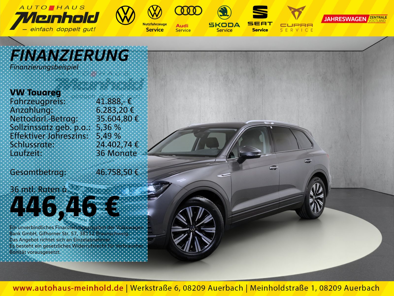 VW Touareg 3.0 TDI, Luft, el. Klappe, AHK, Alu 19"