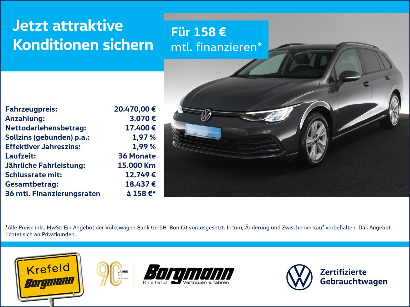 Volkswagen Golf VIII 2.0 TDI Life AHK LED ACC NAVI SHZ PDC