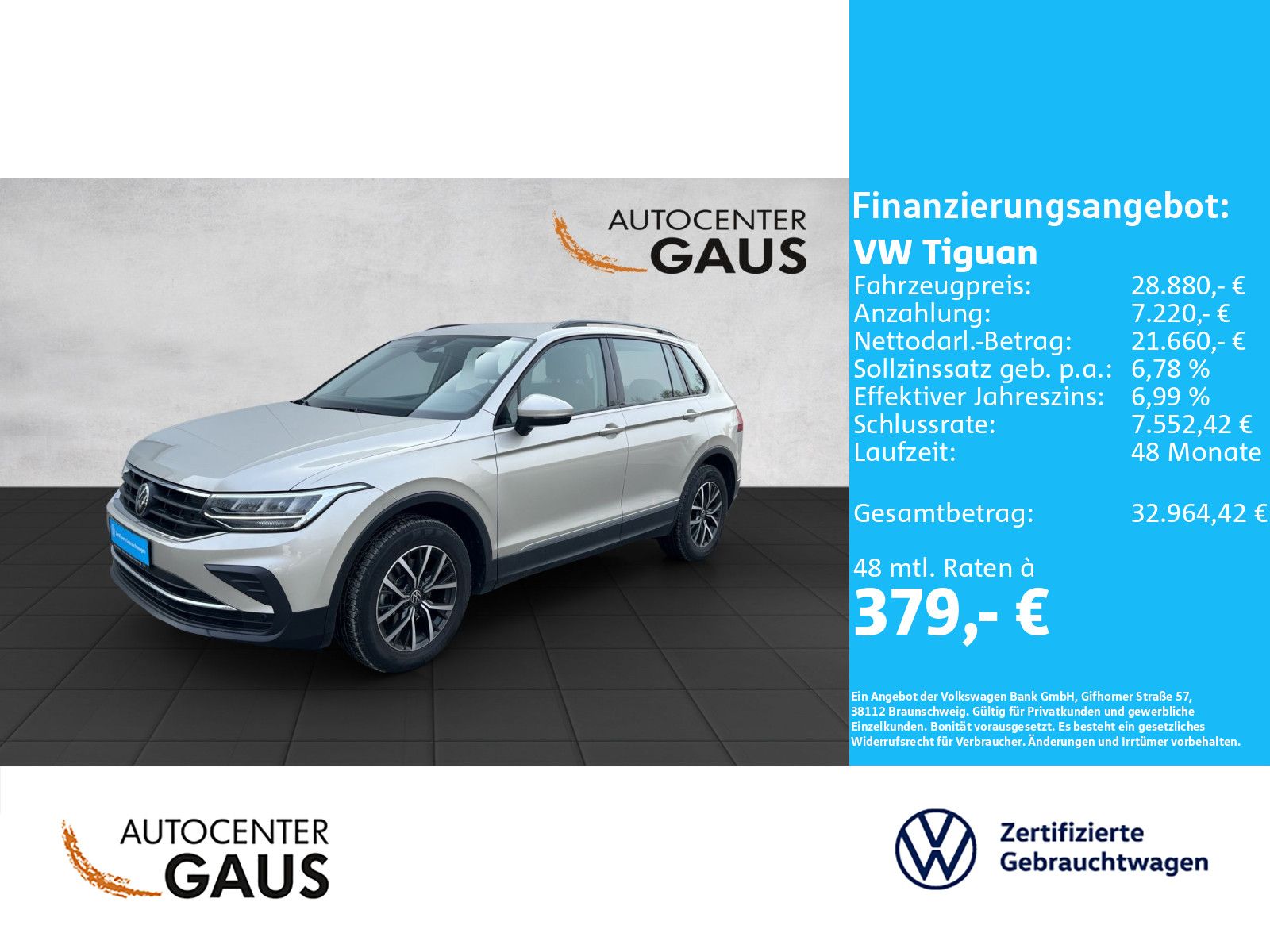 Tiguan Life 1.5 TSI AHK*Navi*ACC*Kamera