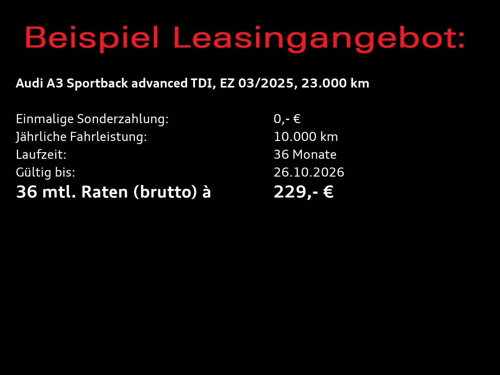 Audi A3 Sportback advanced 35TDI S-tronic / Navi, RFK