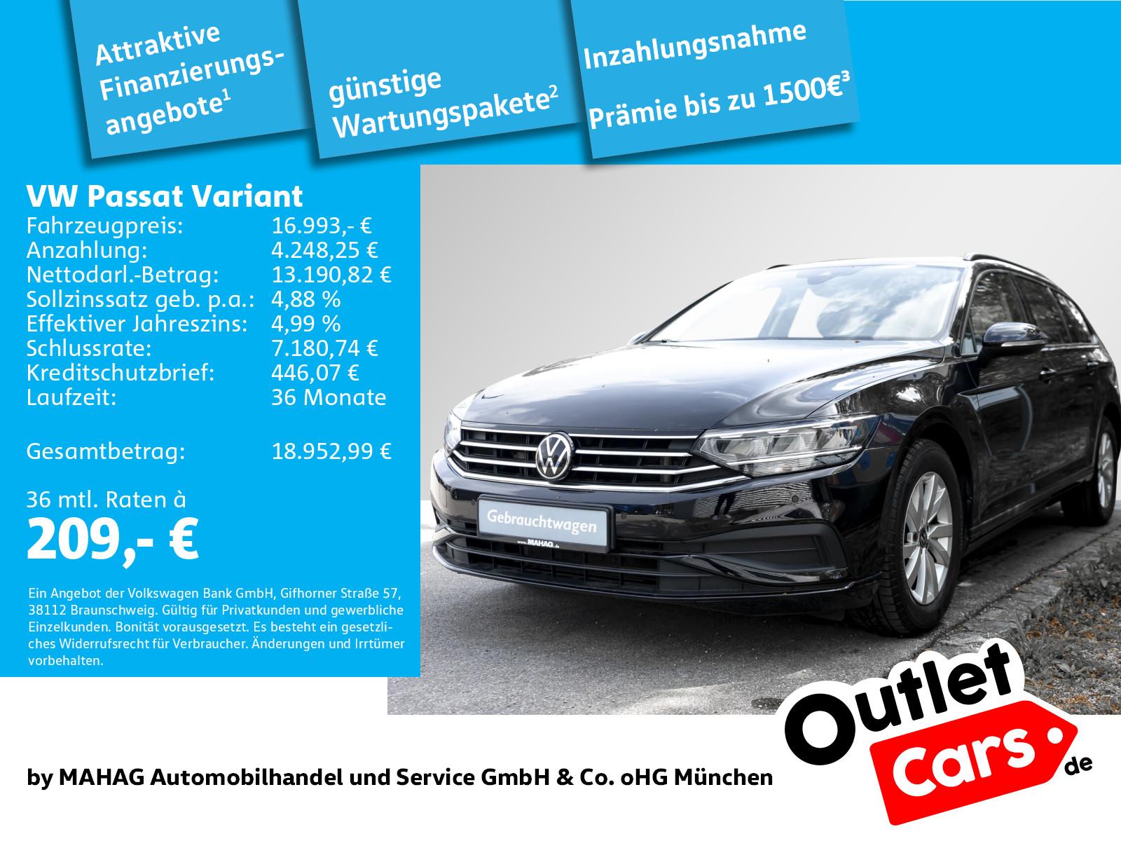Volkswagen Passat Variant 2.0 TDI Navi LED R-KAM DAB+ LaneA