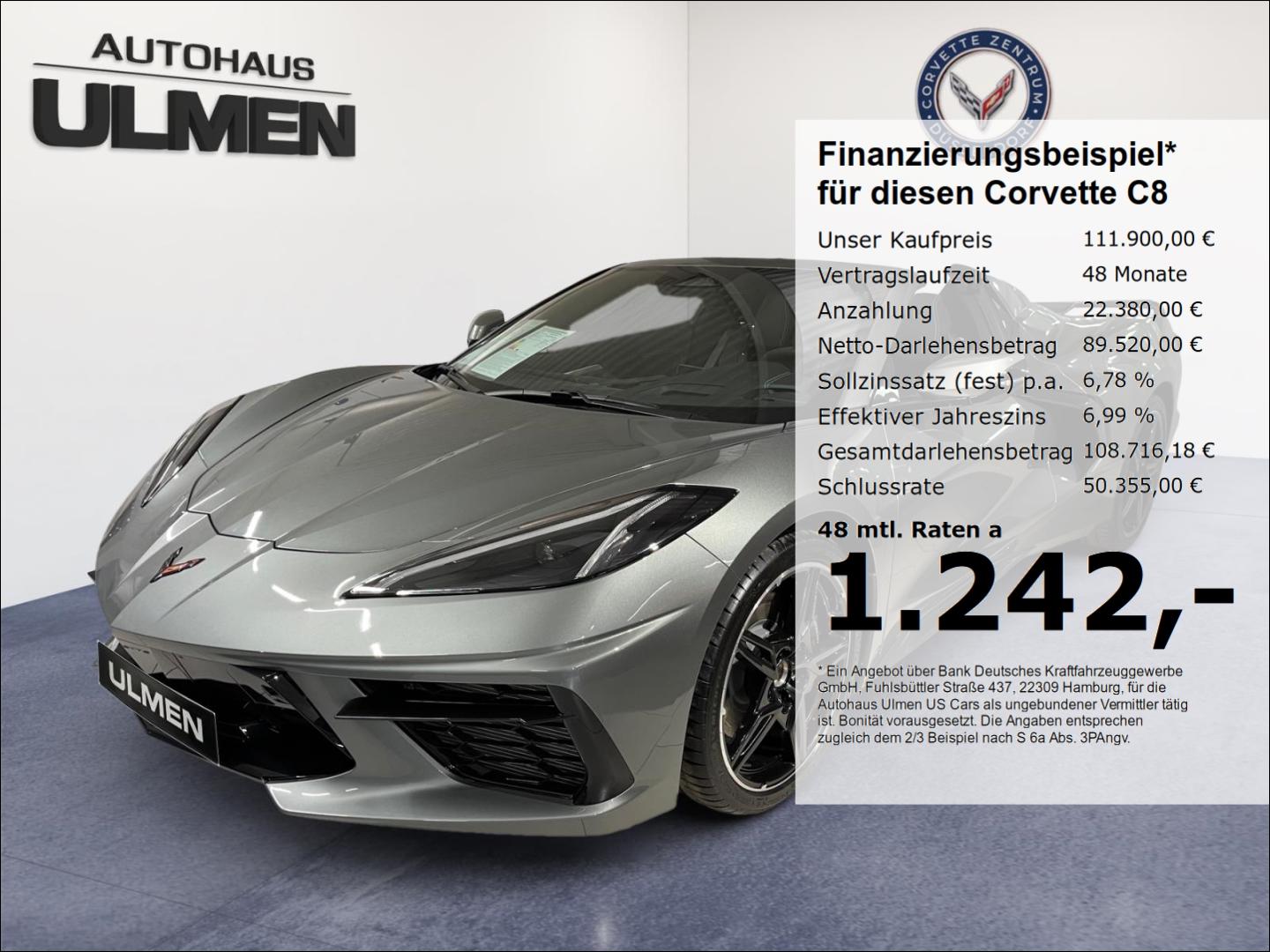Corvette C8 Stingray Cabriolet 3LT Lift MR-Fahrwerk
