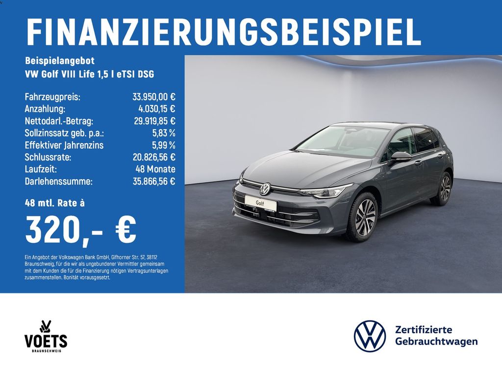 Golf VIII Life 1,5 l eTSI DSG LED PLUS+ACC