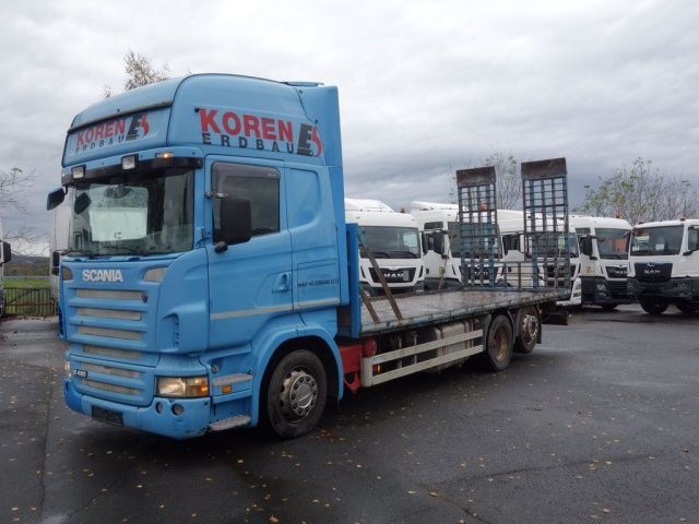 Scania R420LB6x2MLB Blau Baggerpritsche