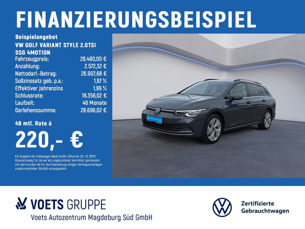 GOLF VARIANT STYLE 2.0TSI DSG 4MOTION AHK+STANDH