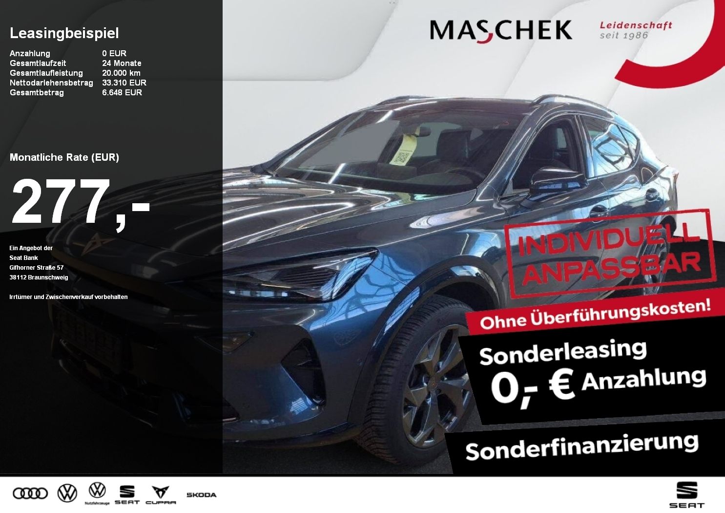 Cupra Formentor 2.0 TDI Sonderleasing ohne Anzahlung 3