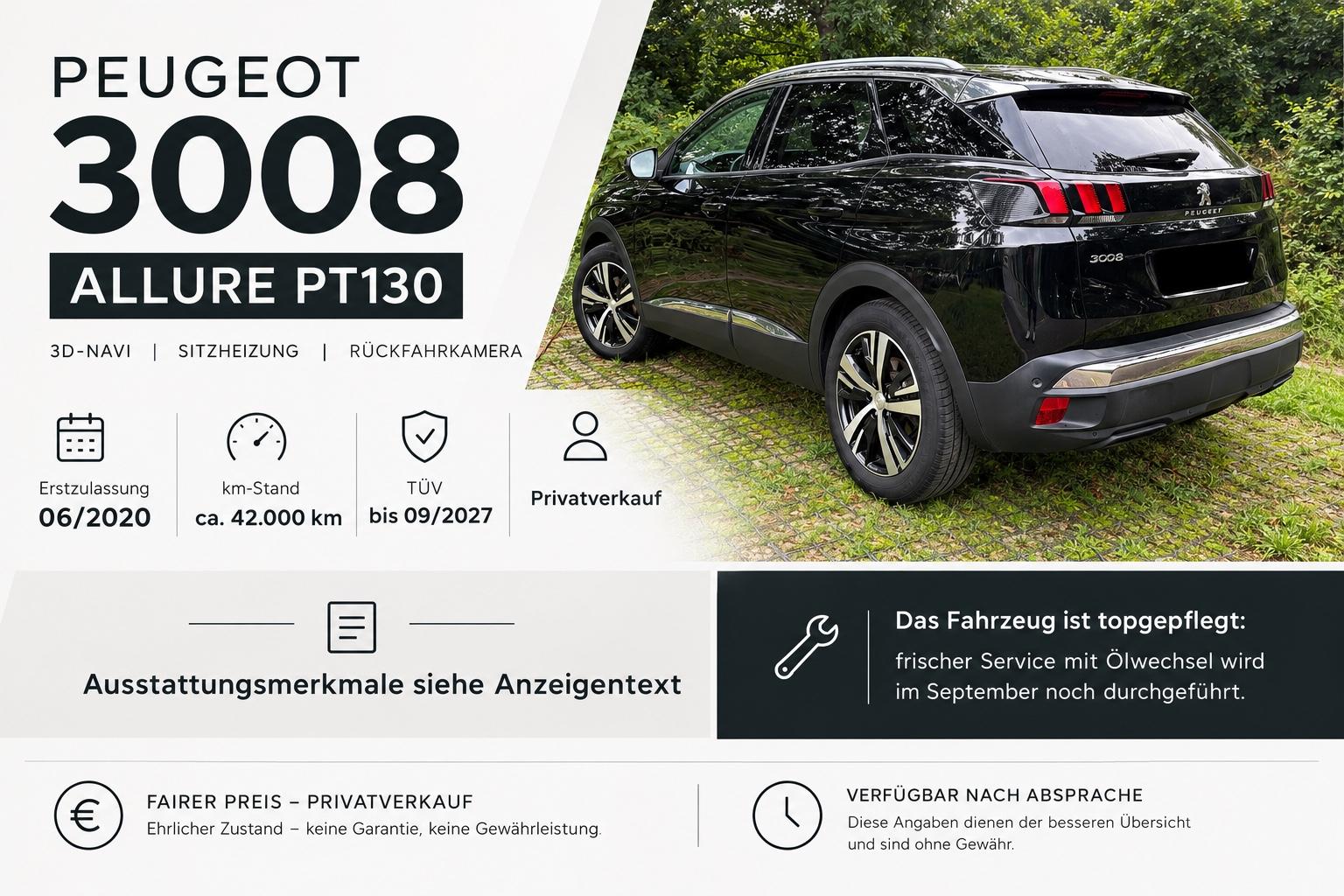 Peugeot 3008 Allure PureTech 130 .  Top gepflegt 