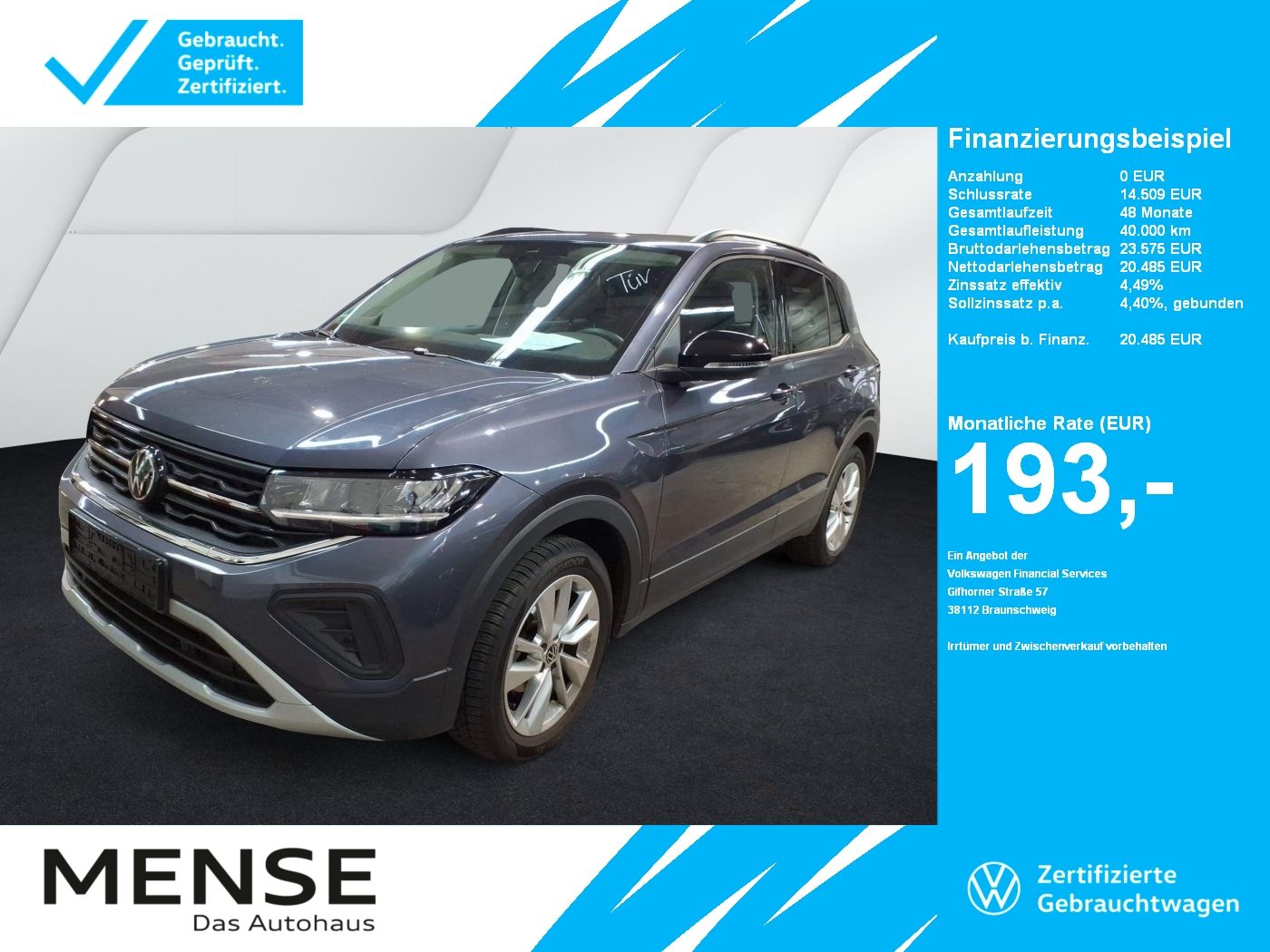 Volkswagen T-Cross 1.0 TSI Life Goal CarPlay|ACC|LED|Navi