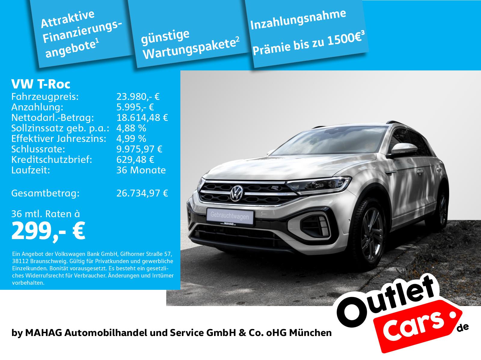 Volkswagen T-ROC R-Line 1.0 TSI LED+ ParkAssist App 6-Gang