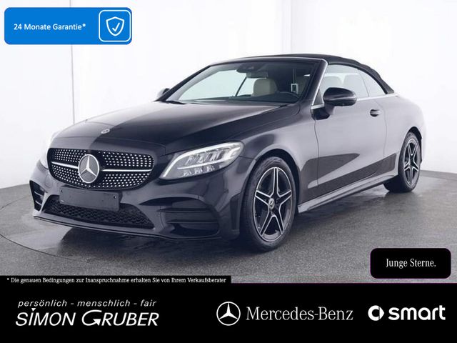 Mercedes-Benz C 200 Cabrio AMG Night 9G Navi 360 schwarz/beige