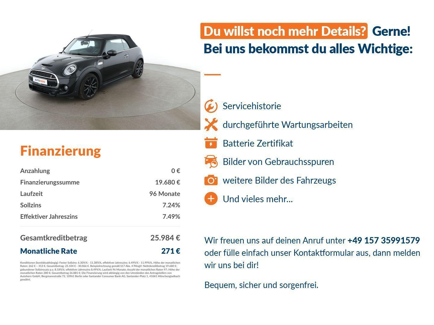 MINI Cooper Cabrio Cooper S*NAVI*TEMPO*PDC*SHZ*LIM*ALU*, миниатюра 14