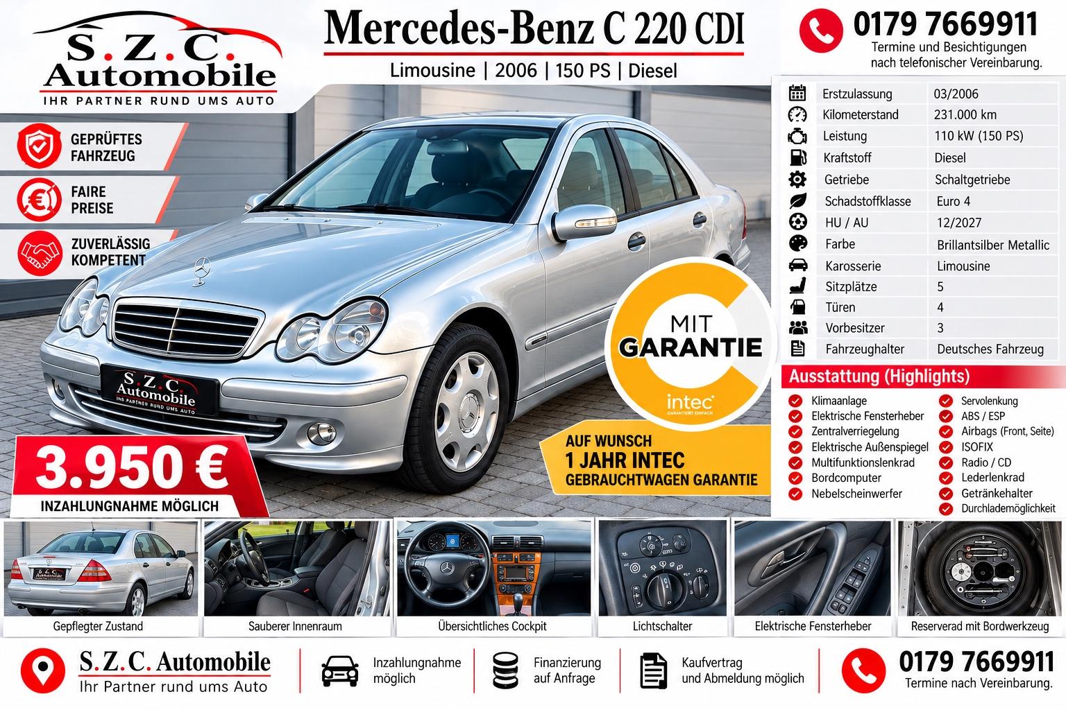 Mercedes-Benz C 220 C Limousine C 220 CDI/AHK