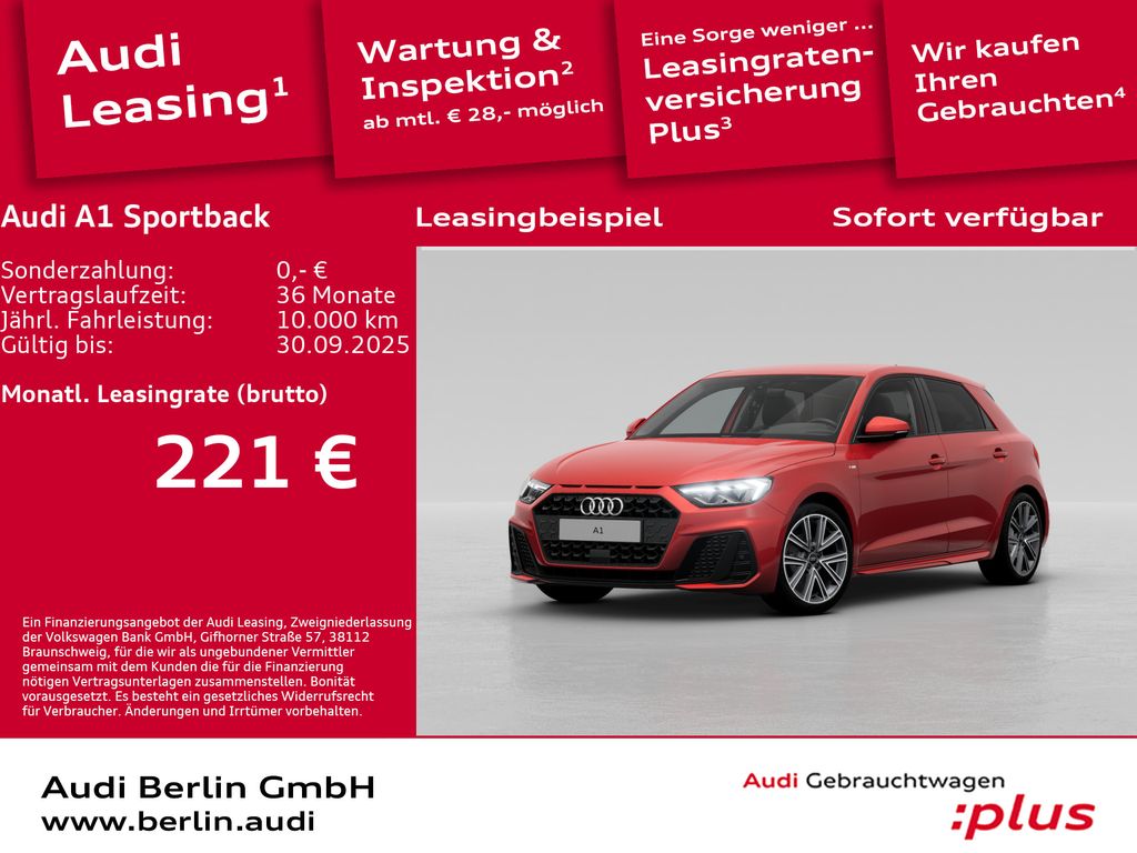 Audi A1 Sportback S line 25 TFSI S tr.