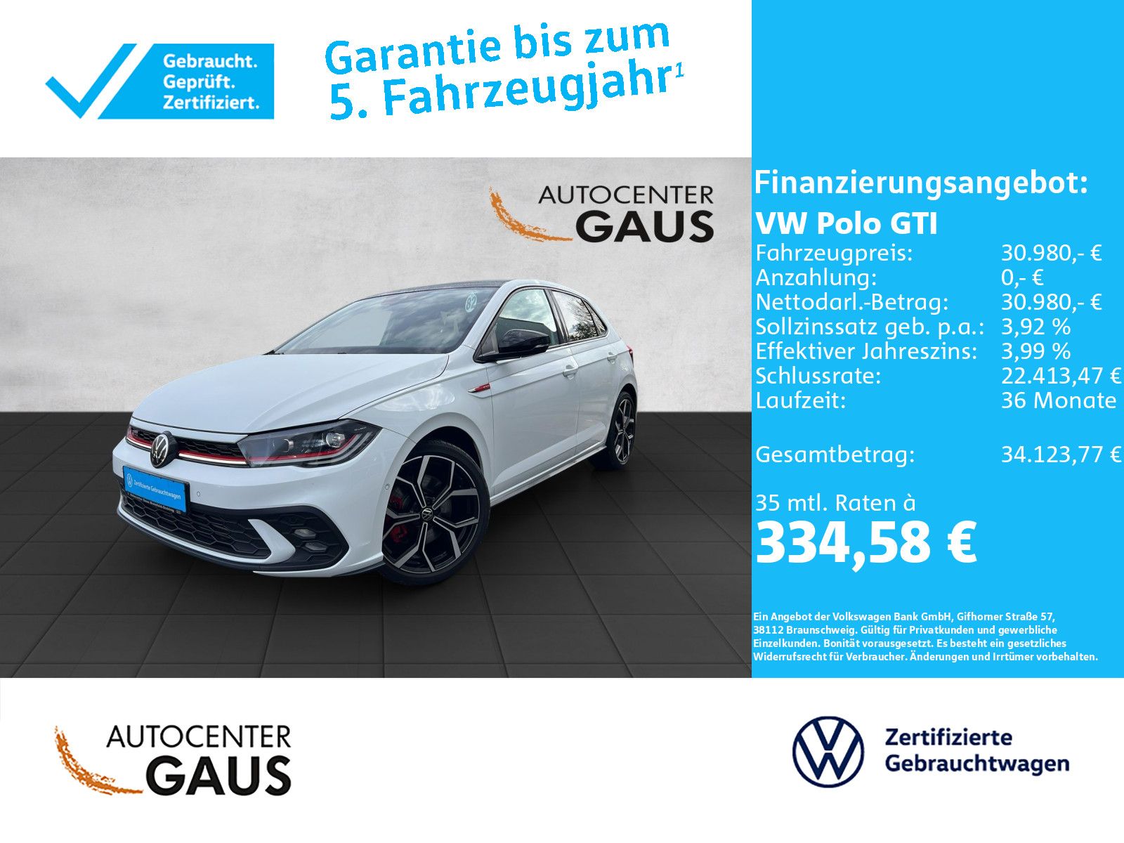 Polo GTI 2.0 TSI DSG Navi*Pano*ACC