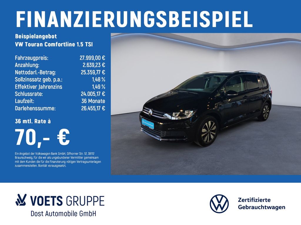 Abbildung Leasingangebot Volkswagen Touran Comfortline 1.5 TSI ACC+KAMERA+NAVI+PDC