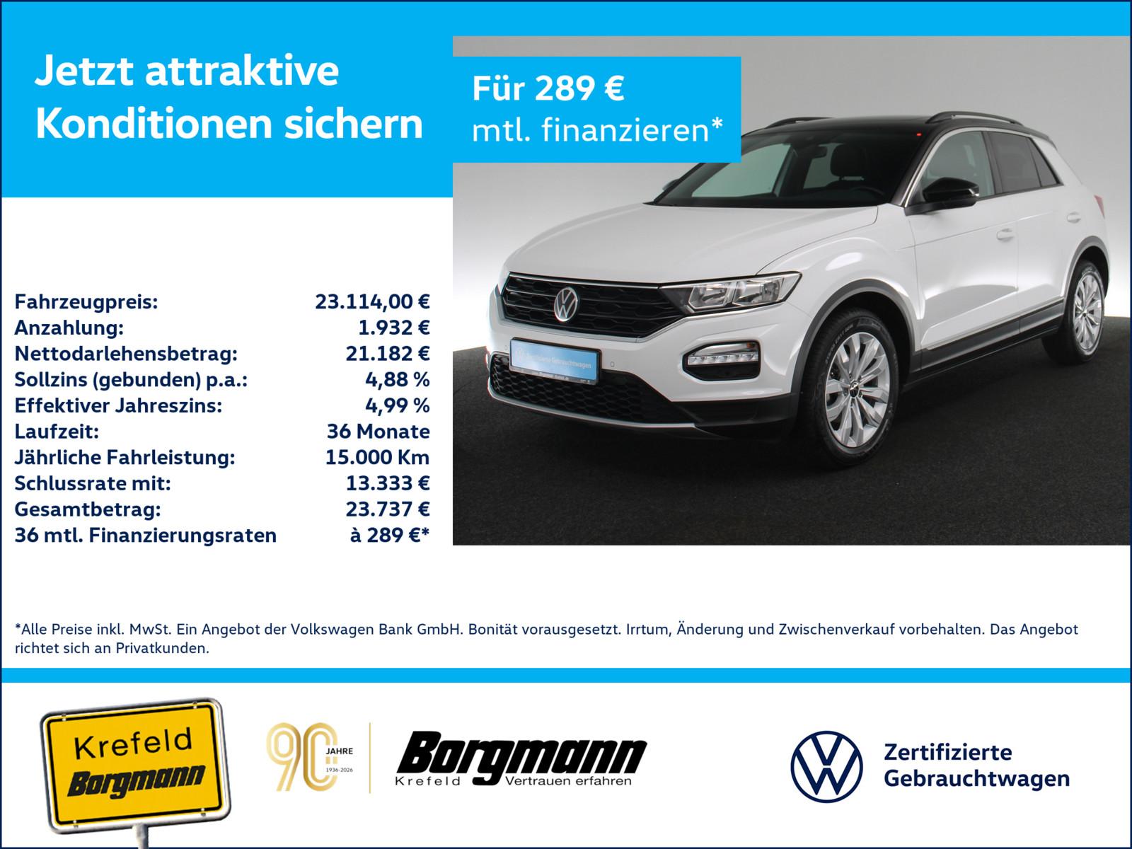 Volkswagen T-Roc 1.5 TSI Sport PANO STANDHZ ACC NAVI SHZ