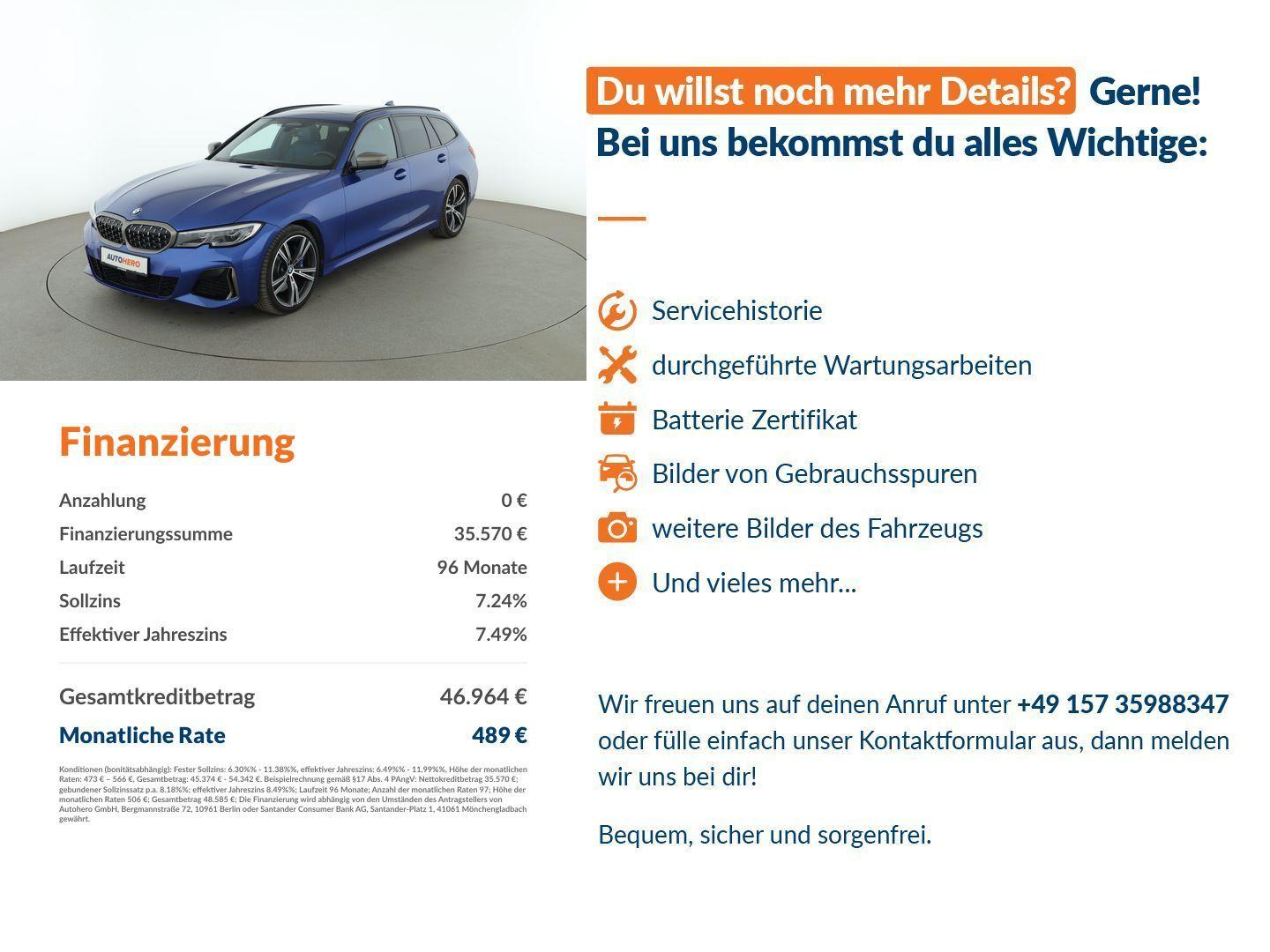 BMW 340 3er M340d Mild-Hybrid xDrive Aut.*ACC*CAM*NAVI*, миниатюра 14