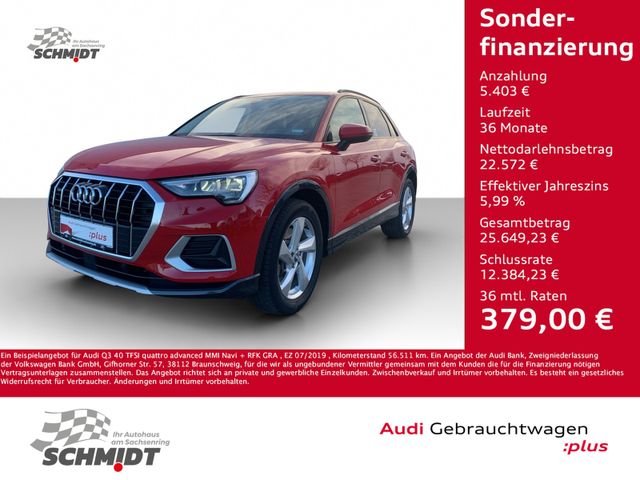 Audi Q3 40 TFSI quattro advanced MMI Navi + RFK GRA