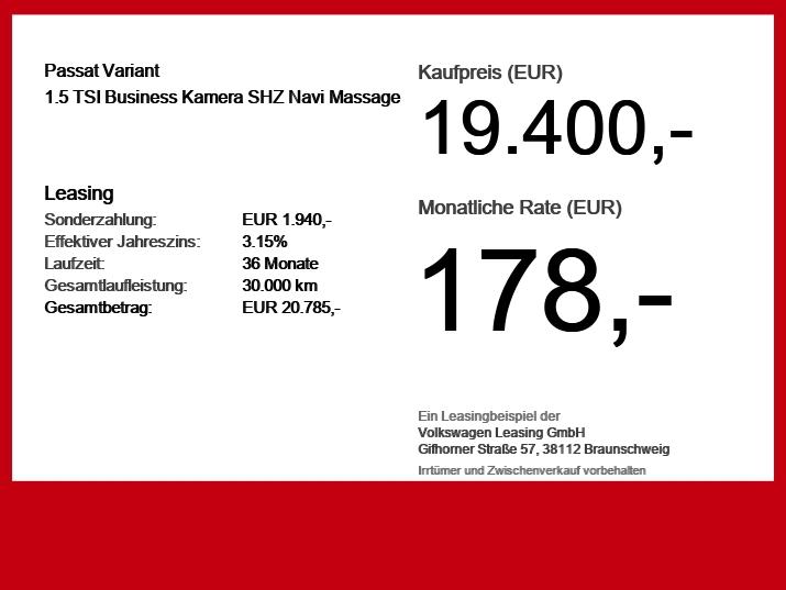 Volkswagen Passat 1.5 TSI Business Kamera SHZ Navi, миниатюра 18