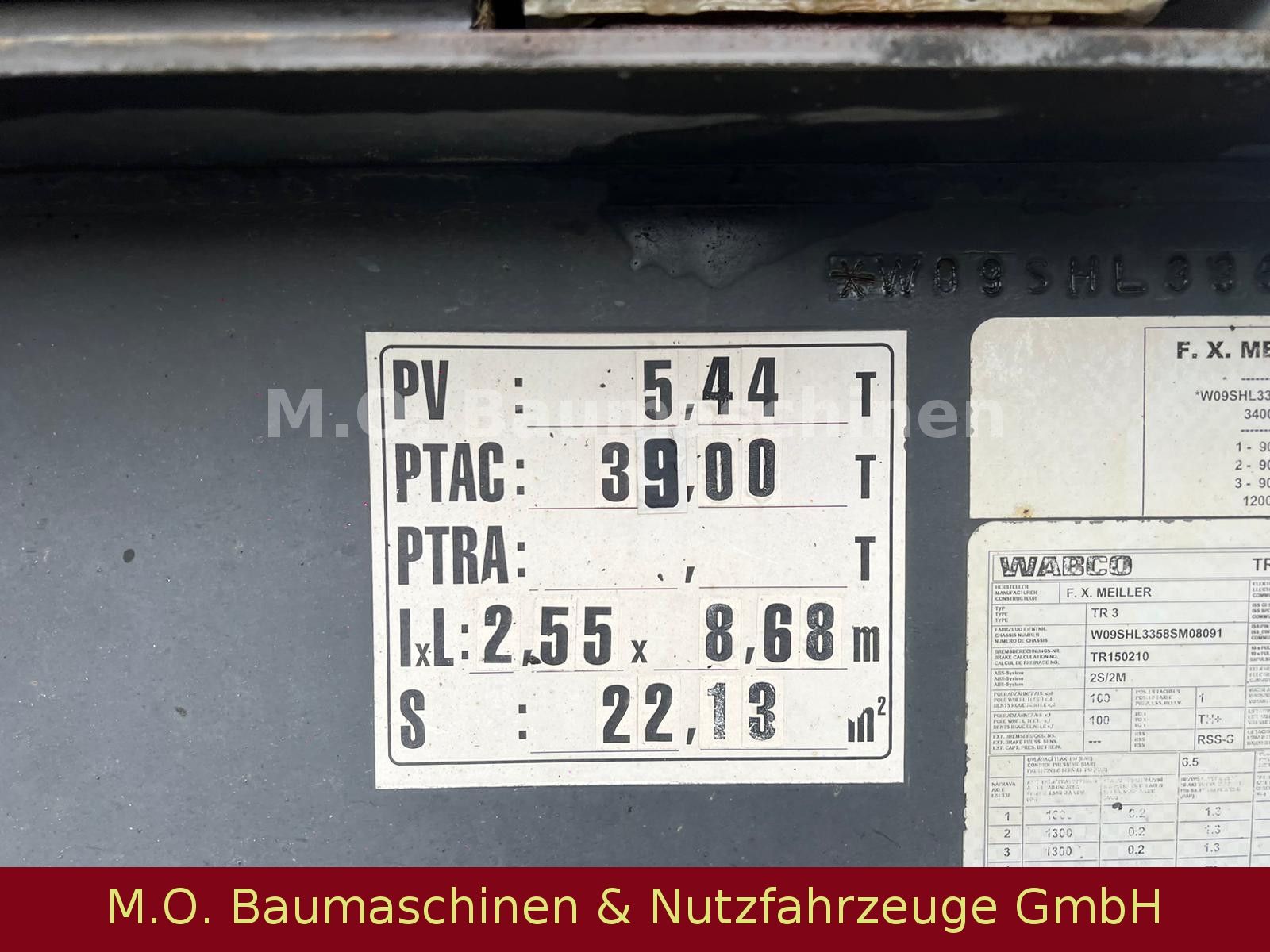 Fahrzeugabbildung Meiller 3 Achser / Luft / Plane T 39 T /