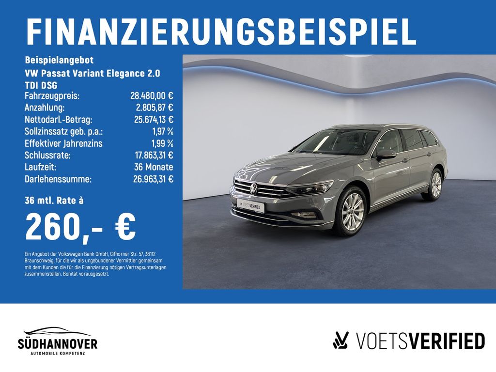 Passat Variant Elegance 2.0 TDI DSG PANO+AHK+Rea