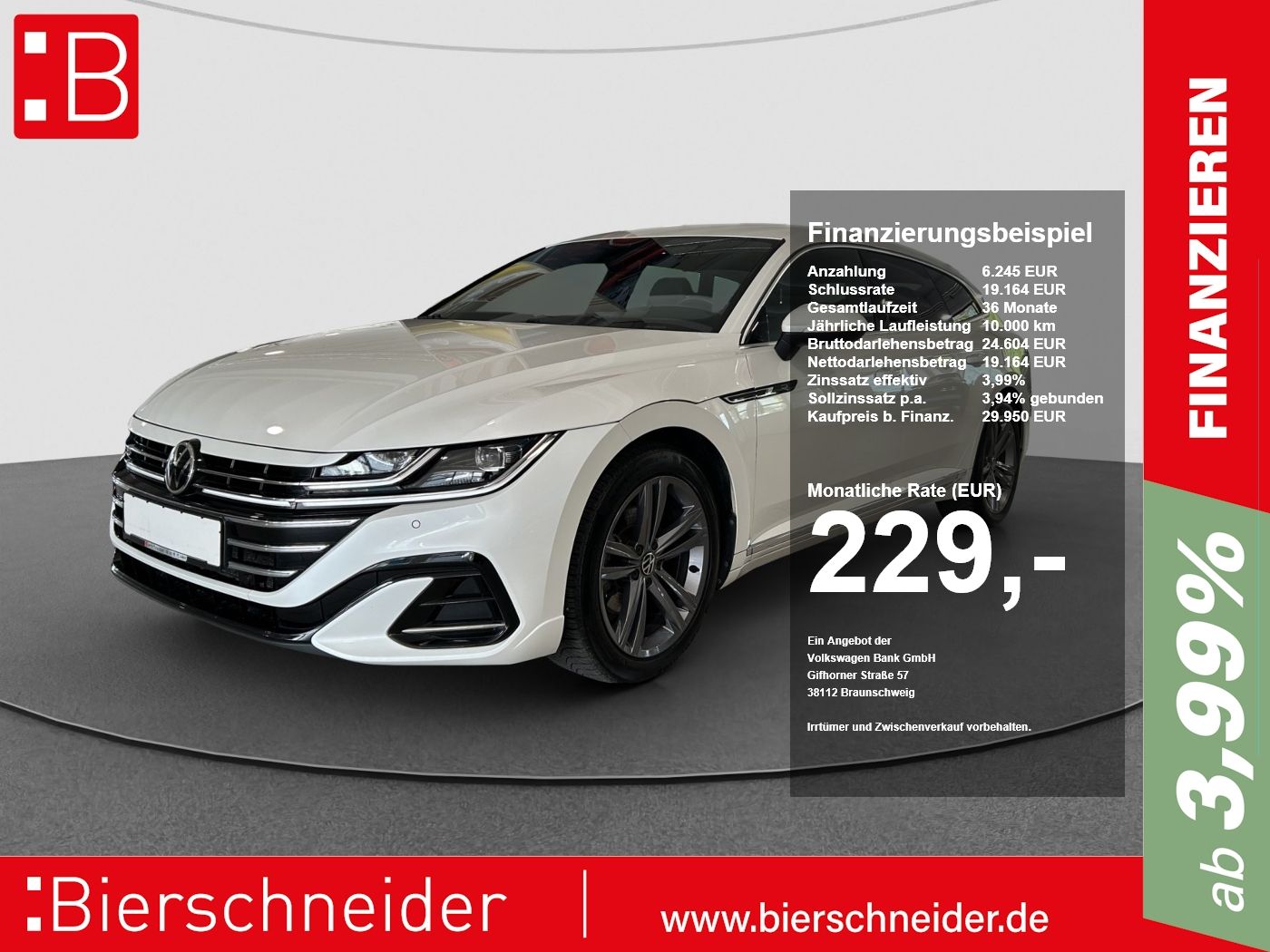 VW Arteon SB 2.0 TDI DSG R-Line AHK ACC LED NAVI SH