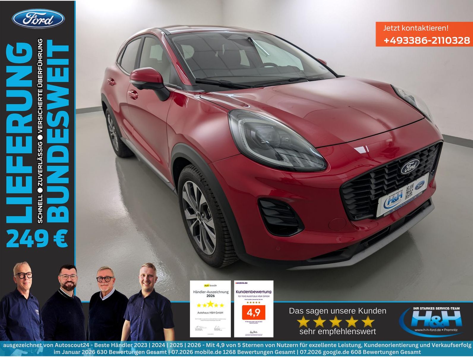 Ford Puma 1.0 M-Hybrid Aut Titanium 360°+Matrix+AHK