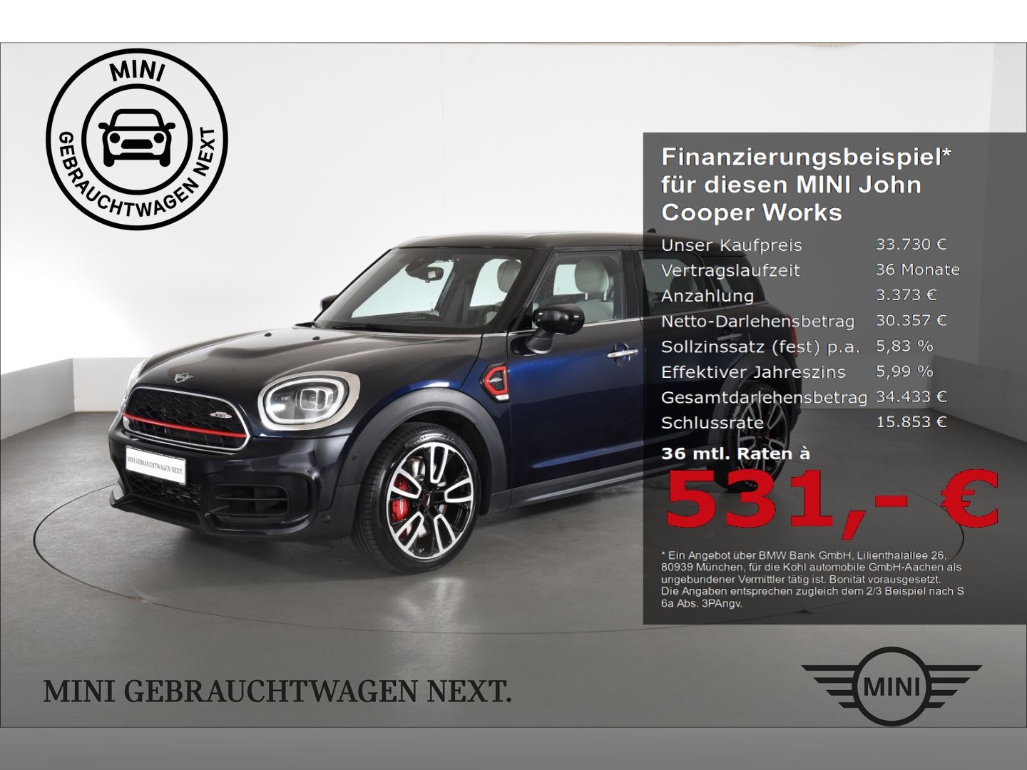 MINI John Cooper Works ALL4 Classic Trim Harman Kardo