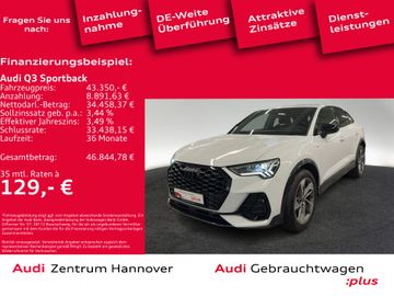 Audi Leasingangebot: Audi Q3 Sportback S line 35 TFSI Kamera AHK LED virtu