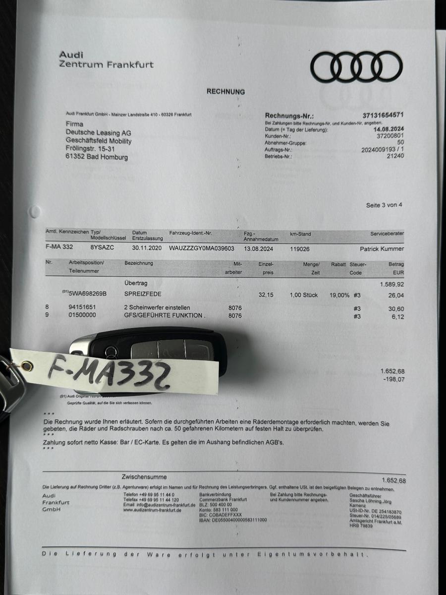 Audi A3 Limousine S-LINE RS3 S-SITZE PANO VIRTUAL LED