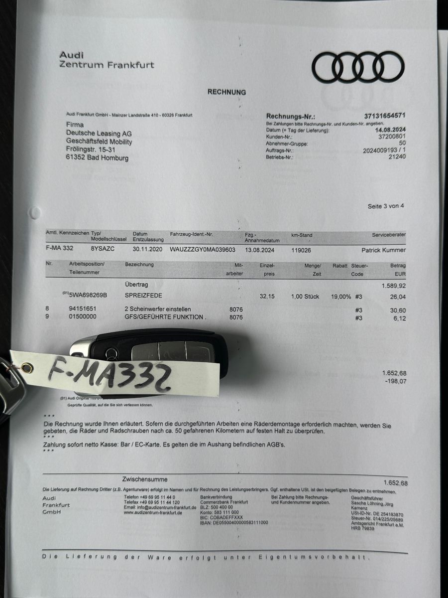 Fahrzeugabbildung Audi A3 Limousine S-LINE RS3 S-SITZE PANO VIRTUAL LED