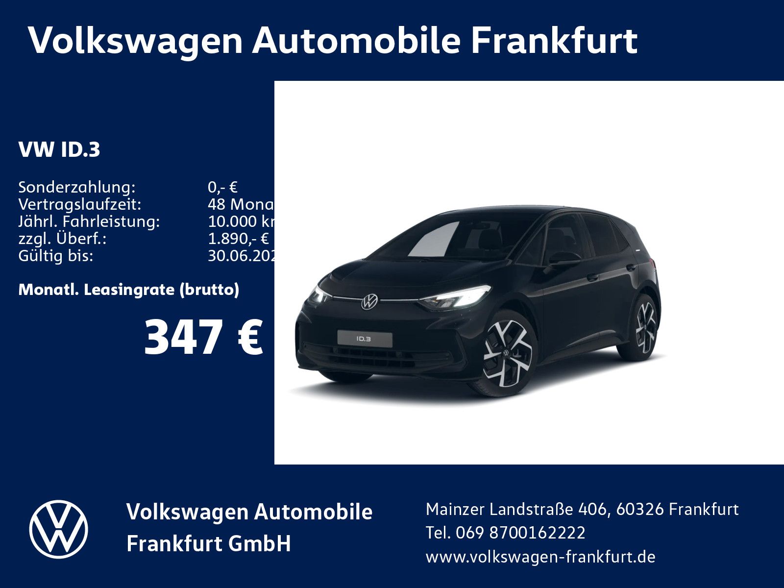 Volkswagen ID.3 Pure 125 kW (170 PS) 52 kWh 1-Gang- Automat