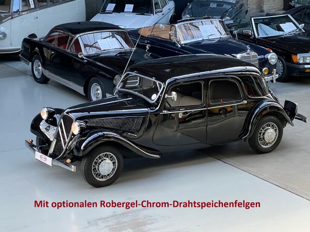 Citroën 11 BN, auf Wunsch mit Chrom-Drahtspeichenrädern