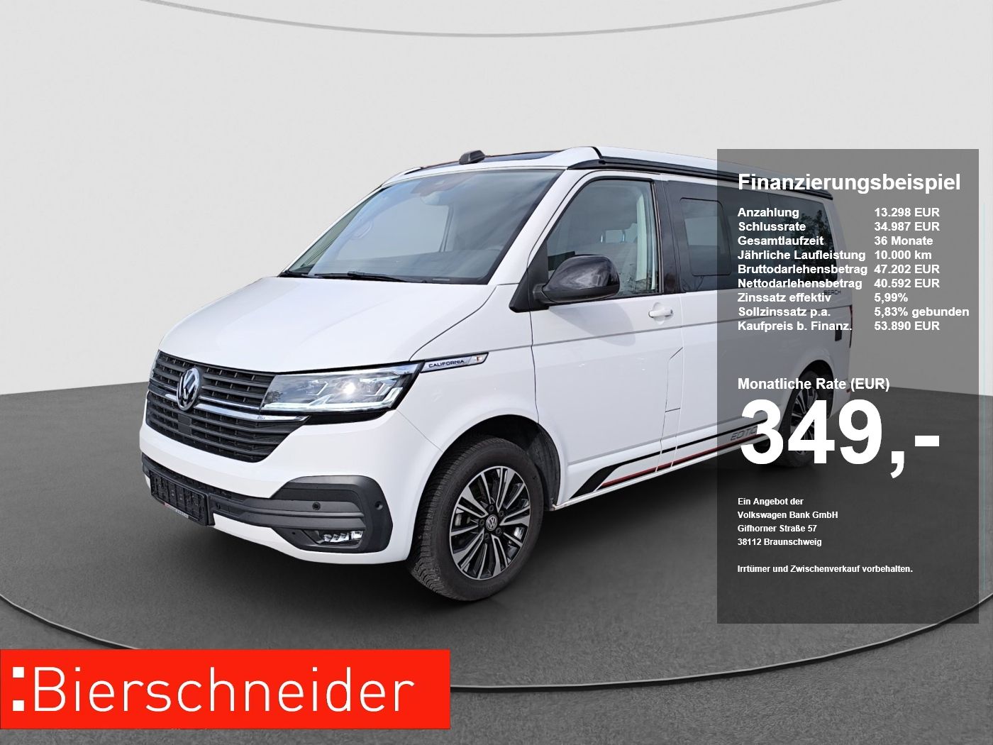 Volkswagen T6.1 California 2.0 TDI DSG Beach Camper Edition