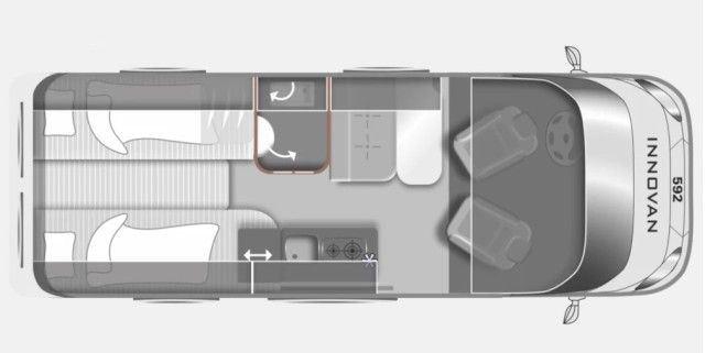 Fahrzeugabbildung LMC Innovan 592 Längsbetten Rahmenfenster Klima