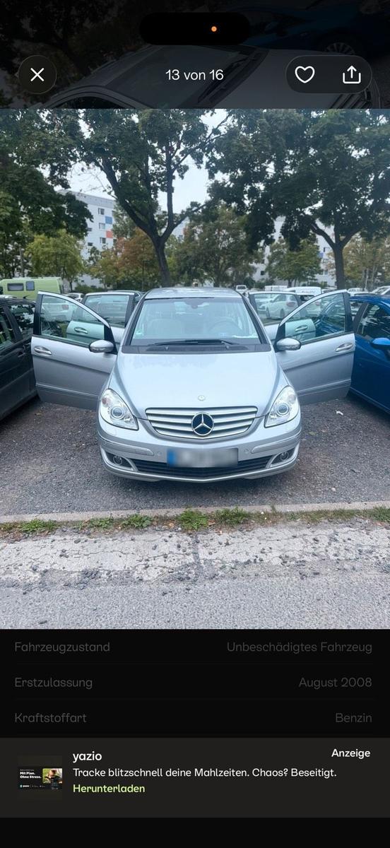 Mercedes-Benz B200 2007 — rear view